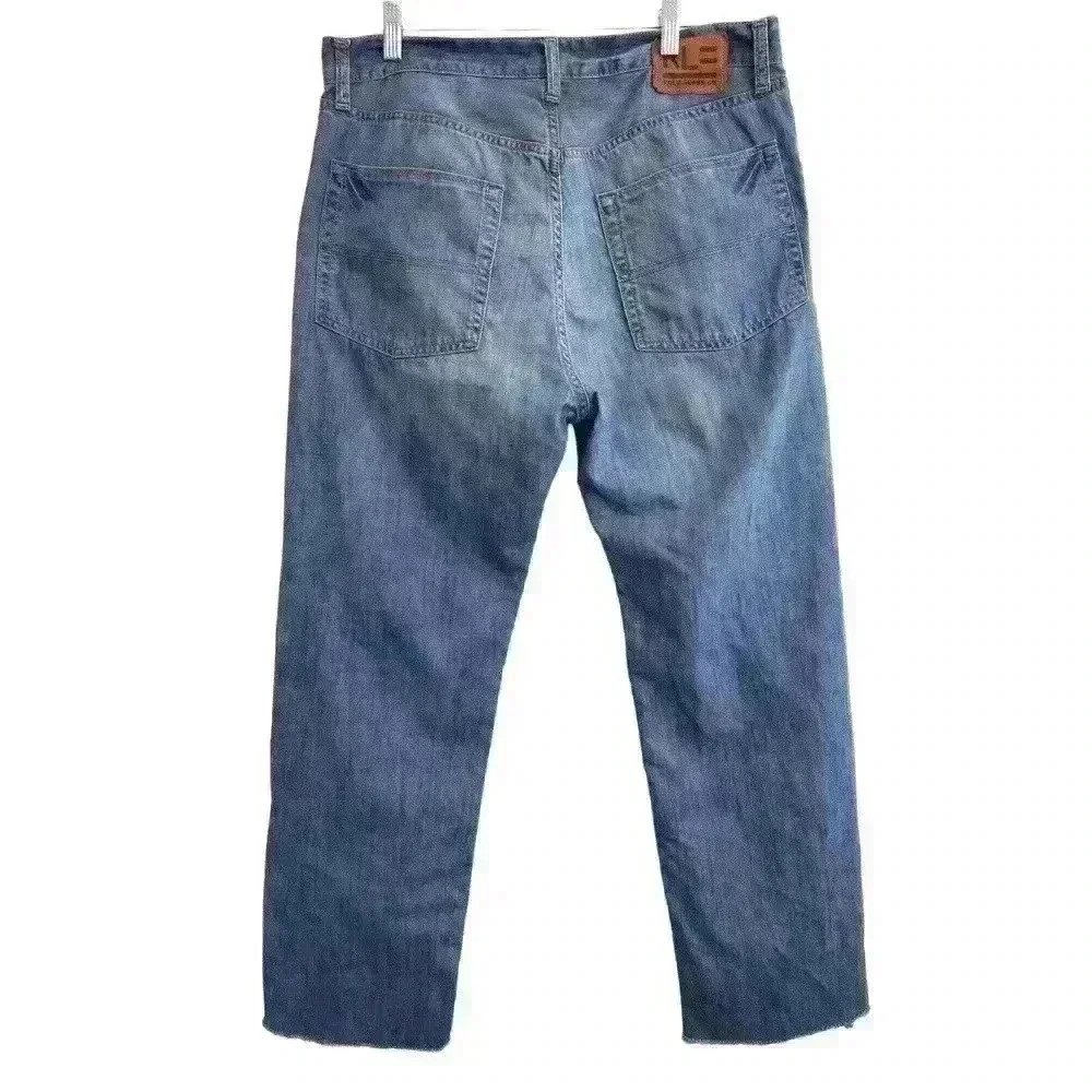 Vintage RL Polo Jeans Co. Men's Relaxed Straight Leg 100% Cotton Size 33 Flaw - Picture 2 of 15